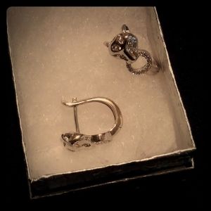 "PANTHER FACE" EARRINGS- 925 SILVER